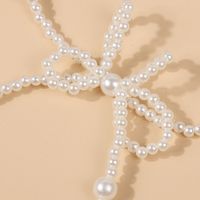 Korean Cute Pearl Bow Necklace main image 5