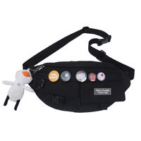 Fashion Canvas Bag Chest Bag Shoulder Messenger Bag Outdoor Leisure Light Bag sku image 5