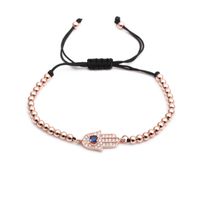 Bracelet Ajustable Créative Avec Paume De L&#39;oeil Du Diable En Zircon Micro-incrusté sku image 2