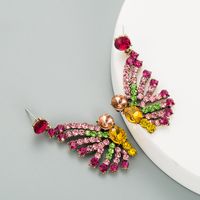 Fashion Inlaid Color Rhinestones Butterfly Earrings main image 1