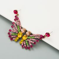 Fashion Inlaid Color Rhinestones Butterfly Earrings main image 5