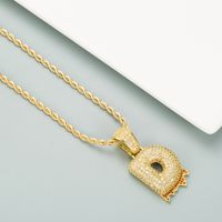 26 English Letter Micro-inlaid Zircon Necklace main image 4