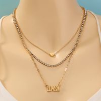 Letter Lover Pendant Simple Fashion Multi-layer Necklace main image 5