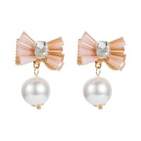 Korean Fashion Flower Pearl Crystal Earrings main image 6