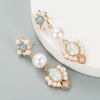 Retro Baroque Pearl Long Earrings main image 1