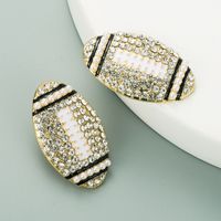Fashion Diamond Alloy Artificial Gemstones Earrings main image 3