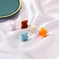 Korean Cute Plush Bear Ring main image 4
