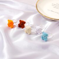 Korean Cute Plush Bear Ring main image 5