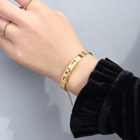 Chain Tassel Titanium Steel Gold Plated Bracelet main image 1