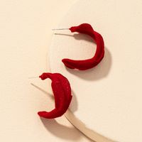 Wholesale Red Flocking Earrings main image 5