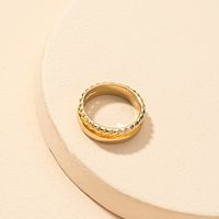 Fashion Metal Texture Simple Ring main image 5