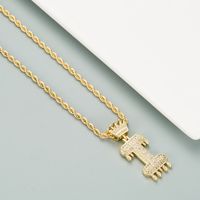 26 English Letters Crown Micro-inlaid Zircon Necklace sku image 9