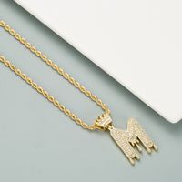 26 English Letters Crown Micro-inlaid Zircon Necklace sku image 13