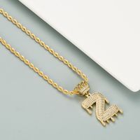 26 English Letters Crown Micro-inlaid Zircon Necklace sku image 26