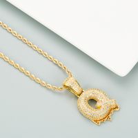 26 English Letter Micro-inlaid Zircon Necklace sku image 16