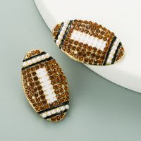 Fashion Diamond Alloy Artificial Gemstones Earrings sku image 3