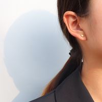 Kleine Stern Koreanische Titan Stahl Ohrringe sku image 1
