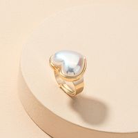 Mode Perle Herz Ring sku image 1