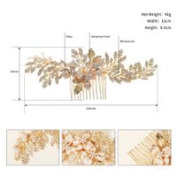 Simple New Pearl Flower Leaf Hair Clip main image 5