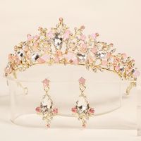 Baroque Fashion Diamond Crown Earring Set main image 2