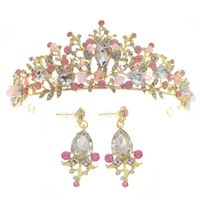 Baroque Fashion Diamond Crown Earring Set main image 6