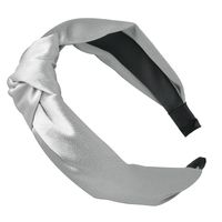 Satin Broad-sided Knotted Solid Color Headband main image 6