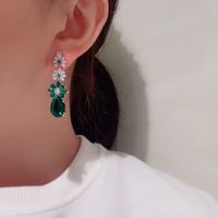 Retro Emerald Drop Long Tassel Earrings main image 3