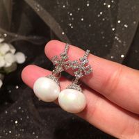 Vintage Cross Baroque Pearl Earrings main image 5