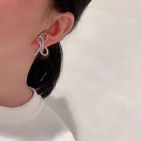 Cute Bowknot Diamond Earrings main image 4