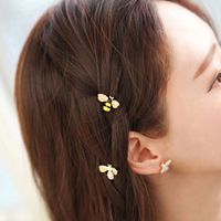 Korean Sweet Cute Colored Bee Hairpin main image 4