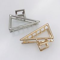 Retro Simple Large Geometric Triangle Metal Hairpin main image 4