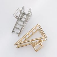 Retro Simple Large Geometric Triangle Metal Hairpin main image 5