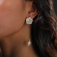 Nouvelles Boucles D&#39;oreilles En Perles De Mode Fleur De Prunier main image 4