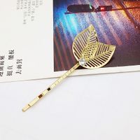 Korean Simple Hollow Metal Double Tree Leaf Hairpin sku image 1