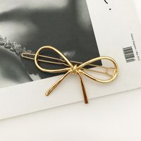 Korean Simple Alloy Crown Bow Hair Clip sku image 3