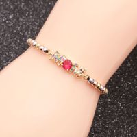 Copper Beads Mixed Color Chain Cross Love Demon Eye Adjustable Bracelet Wholesale Nihaojewelry sku image 1