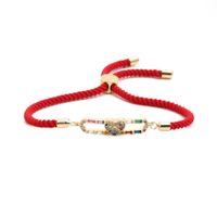 Grenz Überschreitende Plattform Europäischer Und Amerikanischer Schmuck Kupfer Mikro Eingelegte Zirkon Liebe Verstellbare Damen Armband Valentinstag Geschenk sku image 2