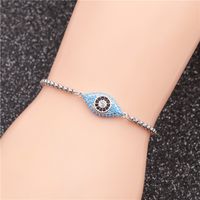 Fashion Jewelry Stainless Steel Chain Devil's Eye Ladies Adjustable Bracelet Wholesale Nihaojewelry sku image 1