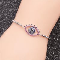Fashion Jewelry Stainless Steel Chain Devil's Eye Ladies Adjustable Bracelet Wholesale Nihaojewelry sku image 4
