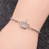 Fashion Jewelry Stainless Steel Chain Crown Ladies Adjustable Bracelet Wholesale Nihaojewelry sku image 5