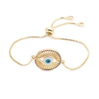 Fashion Trend New Box Chain Zircon Evil Eye Adjustable Ladies Bracelet Wholesale Nihaojewelry sku image 2