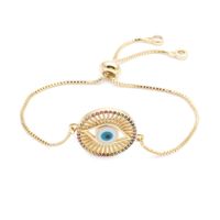 Tendencia De La Moda Nueva Caja De Cadena De Circón Mal De Ojo Ajustable Señoras Pulsera Venta Al Por Mayor Nihaojewelry sku image 2