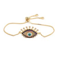 Fashion Trend New Box Chain Zircon Evil Eye Adjustable Ladies Bracelet Wholesale Nihaojewelry sku image 4
