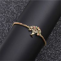 Fashion Jewelry Copper Micro-set Zirconium Life Tree Adjustable Bracelet Wholesale Nihaojewelry sku image 5