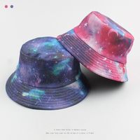 Double-sided Short Brim Fashion Starry Fisherman Hat main image 1