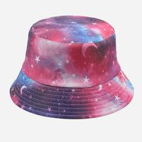 Double-sided Short Brim Fashion Starry Fisherman Hat main image 3