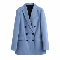 Einfache Zweireihige Anzug Jacke Für Frauen main image 4