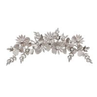 Forest Style Hand-made Rhinestone Side Clip Retro Golden Flower Hair Clip Bridal Show Wo Clothing Plate Hair Styling Accessories  Wholesale Nihaojewelry sku image 1
