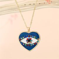 Fashion Heart-shaped Turkish Devil Eye Necklace main image 5