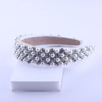 New Fashion Baroque Pearl Geometric Headband main image 5